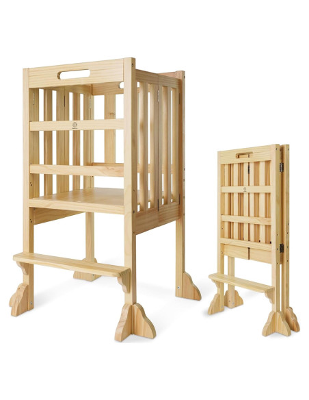 Torre de Aprendizaje Plegable WOOD CITY para Niños 3 Alturas Torre de Aprendizaje Plegable WOOD CITY para Niños 3 Alturas