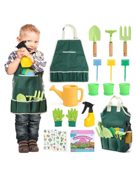 CUTE STONE Kit de Jardinería para Niños 20 Piezas Verde CUTE STONE Kit de Jardinería para Niños 20 Piezas Verde