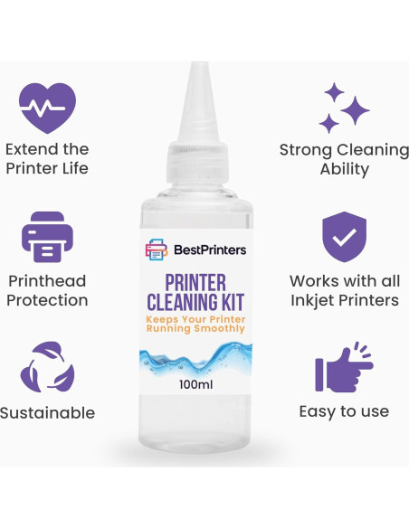 Kit de Limpieza de Impresoras Epson HP Brother 20ml Kit de Limpieza de Impresoras Epson HP Brother 20ml