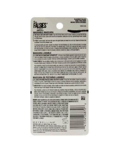 Máscara de Pestañas Falsas Flared Maybelline 9.2 ml Negra