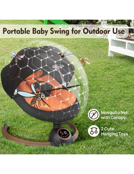 Columpio Eléctrico para Bebés Monniebaby con Bluetooth 5 Velocidades Columpio Eléctrico para Bebés Monniebaby con Bluetooth 5 Velocidades
