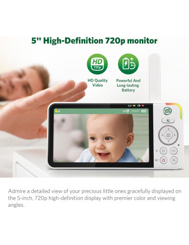 Monitor para Bebés LeapFrog LF915-2HD, 2 Cámaras, 720p