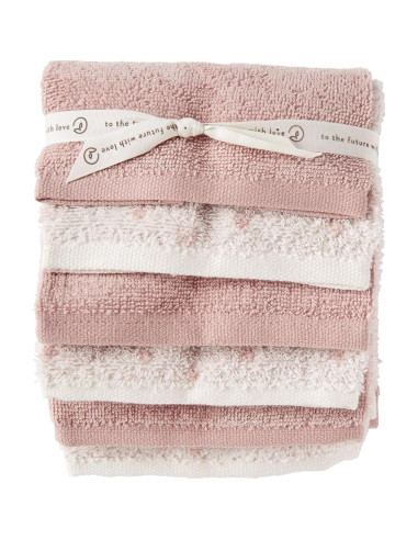 Paquete de 6 Paños de Algodón Orgánico Pequeño Planeta Rosa