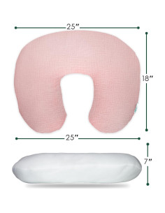 Almohada de Lactancia Dormlony Rosa con Funda Desmontable 2