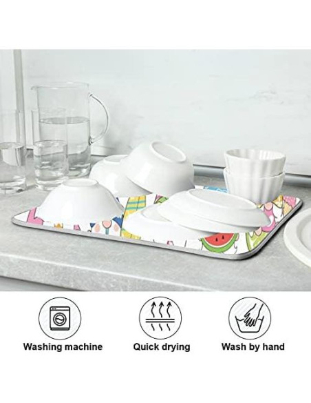 Alfombrilla de Secado QUGRL 40.6x45.7cm Absorbente Cocina Alfombrilla de Secado QUGRL 40.6x45.7cm Absorbente Cocina