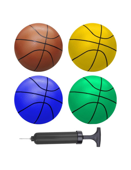 Mini Balones de Baloncesto ABAJI 4 Piezas 12.7 cm PVC Mini Balones de Baloncesto ABAJI 4 Piezas 12.7 cm PVC