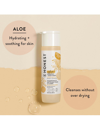 Champú y Gel de Baño 2-en-1 Honesto 548 ml Cítricos y Vainilla