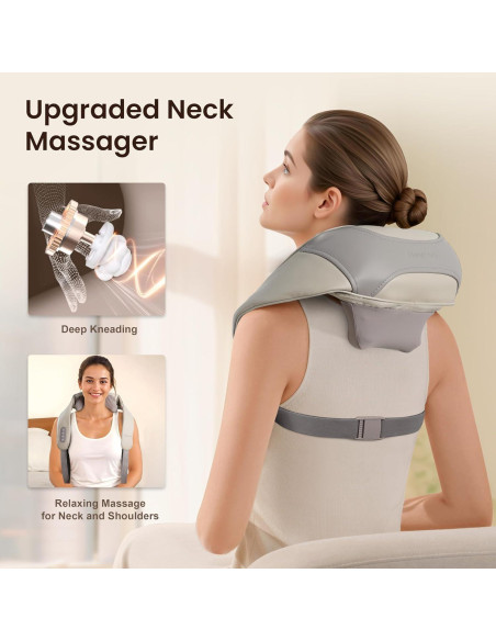 Masajeador de Cuello y Hombros Heycool con Calentamiento de Grafeno Masajeador de Cuello y Hombros Heycool con Calentamiento de Grafeno