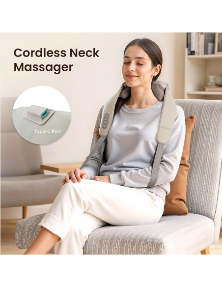 Masajeador de Cuello y Hombros Heycool con Calentamiento de Grafeno Masajeador de Cuello y Hombros Heycool con Calentamiento de Grafeno
