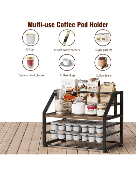 Soporte para Cajones de Cápsulas de Café Welfuturer 56 K-Cups Soporte para Cajones de Cápsulas de Café Welfuturer 56 K-Cups