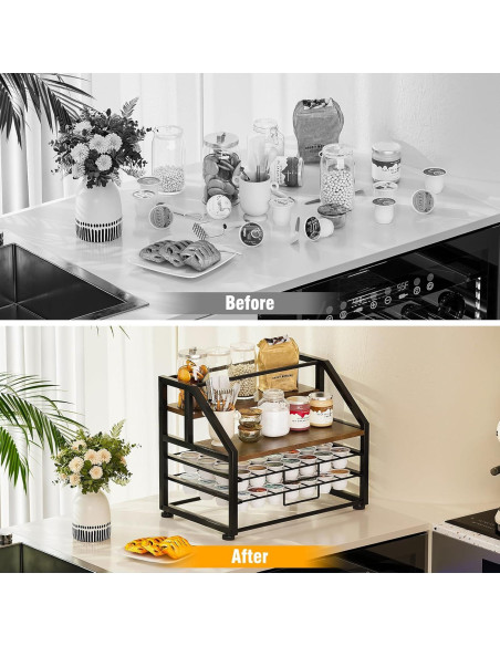 Soporte para Cajones de Cápsulas de Café Welfuturer 56 K-Cups Soporte para Cajones de Cápsulas de Café Welfuturer 56 K-Cups