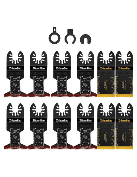 12 Cuchillas Oscilantes Titanio ZhizunBao para Madera y Metal 12 Cuchillas Oscilantes Titanio ZhizunBao para Madera y Metal