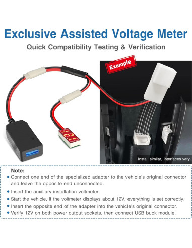 Adaptador de Alimentación YQMAJIM para Dashcam - Compatible Chrysler/Dodge/Jeep