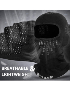 Pasamontañas Transpirable Botack SP-MX09-BK para Ciclismo y Motocicleta 2