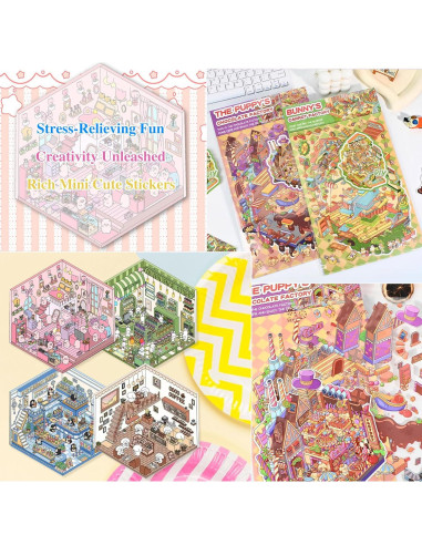Kit de Pegatinas 3D FEMBW - 9 Escenas Creativas para Niños