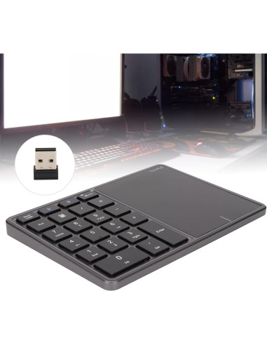 Teclado Numérico Inalámbrico Heayzoki con Touchpad 22 Teclas