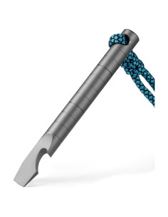 TISUR Multiherramienta de Llavero EDC de Titanio 6 en 1 Gris