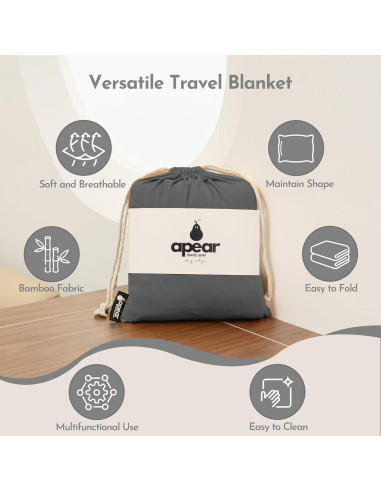 Manta de viaje 16 en 1 Apear Travel Gear - Bambú Reversible