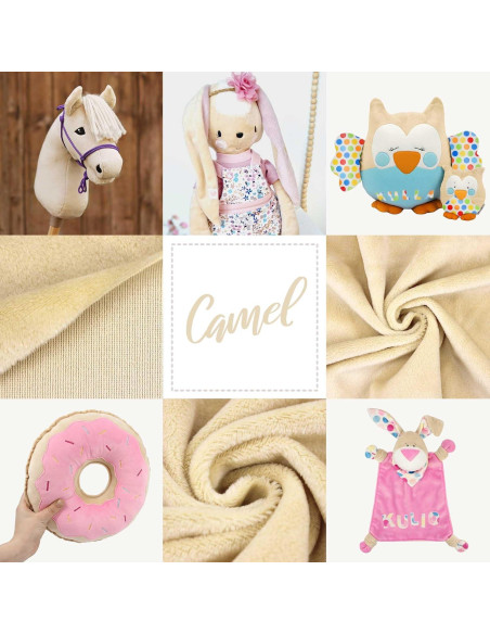 Tela Minky Kullaloo Camel 100x75 cm Suave para Coser Tela Minky Kullaloo Camel 100x75 cm Suave para Coser
