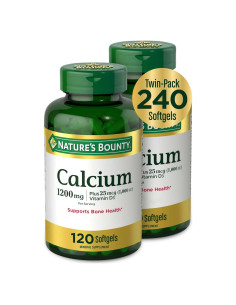 Nature's Bounty Calcio 1200 mg + Vitamina D3 1000 UI 240 Cápsulas