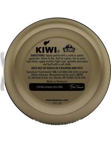 Cera para Zapatos KIWI 34g - Brillo y Protección para Cuero