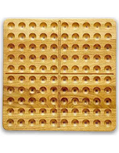 Tablero de Cien Montessori de Madera 25x25cm con 100 Bolas