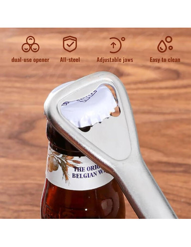 Abrebotellas Ajustable PUSKIU 2 en 1 Acero Inoxidable