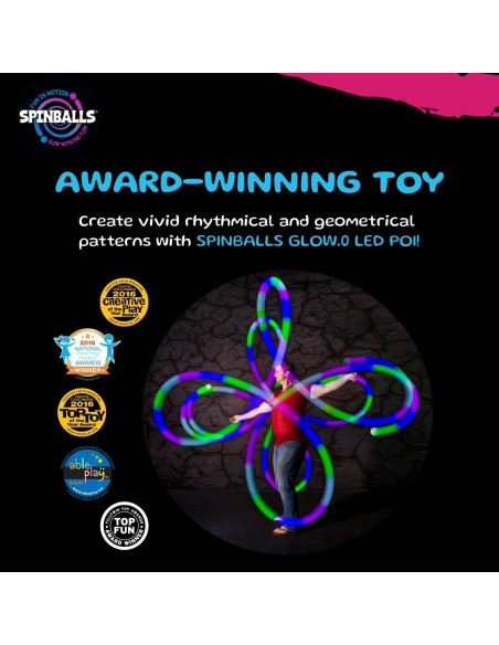 Bolas Poi LED Spinballs Glow.0 Recargables USB 22 Modos Bolas Poi LED Spinballs Glow.0 Recargables USB 22 Modos