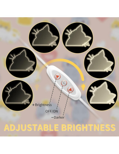 Espejo de Gato MissAudrey con Luz LED Regulable 39.6x34 cm