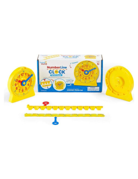 Reloj de Enseñanza Analógico hand2mind - Línea Numérica (Juego de 6) Reloj de Enseñanza Analógico hand2mind - Línea Numérica (Juego de 6)