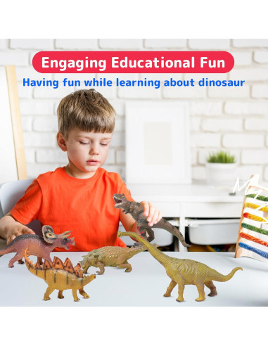 Juego de Juguetes de Dinosaurios Jumbo Prextex - 5 Piezas 28-36 cm