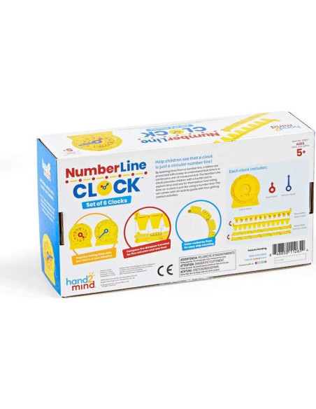 Reloj de Enseñanza Analógico hand2mind - Línea Numérica (Juego de 6) Reloj de Enseñanza Analógico hand2mind - Línea Numérica (Juego de 6)