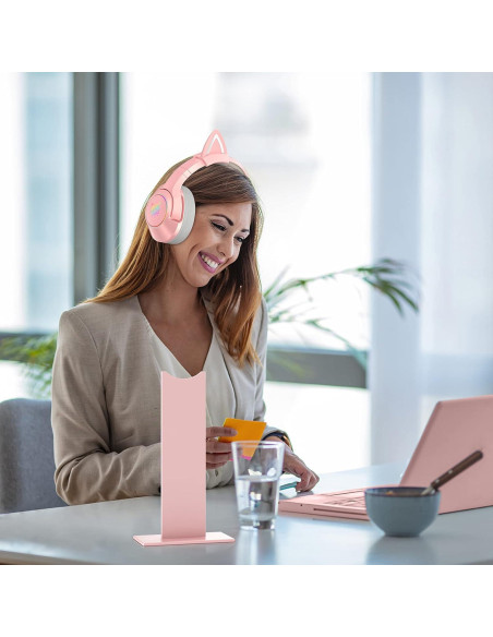 Soporte para Auriculares Rosa SIMGAL ST-1 Universal con Base Estable Soporte para Auriculares Rosa SIMGAL ST-1 Universal con Base Estable