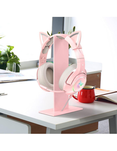 Soporte para Auriculares Rosa SIMGAL ST-1 Universal con Base Estable