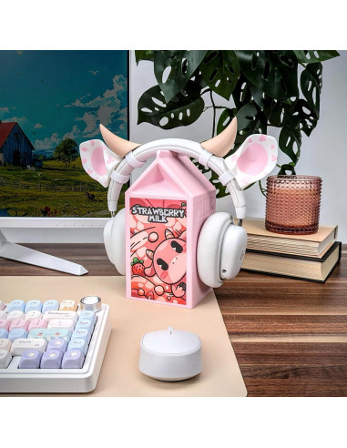 Orejas y Cuernos de Vaca BeamTeam3D para Auriculares - Accesorios Divertidos