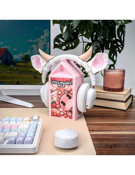 Orejas y Cuernos de Vaca BeamTeam3D para Auriculares - Accesorios Divertidos Orejas y Cuernos de Vaca BeamTeam3D para Auriculares - Accesorios Divertidos