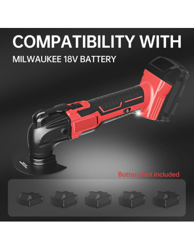 Herramienta Oscilante Inalámbrica Samvinor 18V con Luz LED