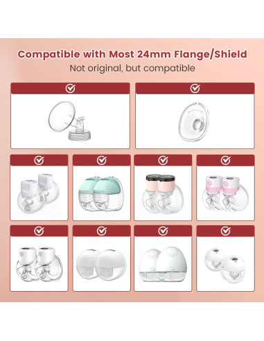 Inserts de brida 13/15/17/19/21mm CNGSTWO - 5 Pack Libre de BPA