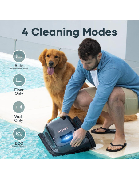 Limpiador de Piscinas Robótico Aiper Scuba S1 - 150 Min, Navegación WavePath Limpiador de Piscinas Robótico Aiper Scuba S1 - 150 Min, Navegación WavePath