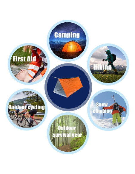 Tienda de Emergencia JUBSOSCAMP para 2 Personas 149.9x239.4cm Tienda de Emergencia JUBSOSCAMP para 2 Personas 149.9x239.4cm