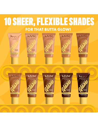 Tinte de Piel Brillante NYX Buttermelt Glaze SPF 30 30 ml