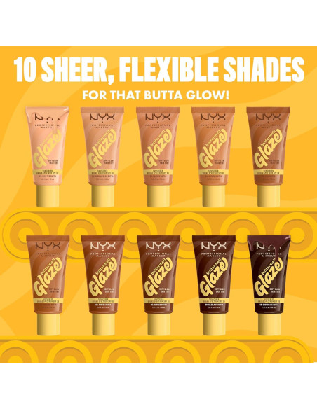 Tinte de Piel Brillante NYX Buttermelt Glaze SPF 30 30 ml Tinte de Piel Brillante NYX Buttermelt Glaze SPF 30 30 ml