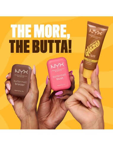 Tinte de Piel Brillante NYX Buttermelt Glaze SPF 30 30 ml