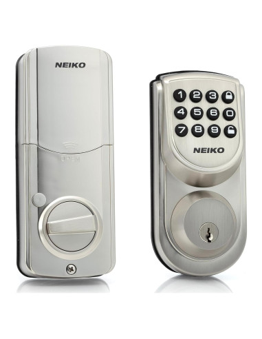 Cerradura Electrónica Sin Llave Neiko 52909A, Plata, 1.13kg