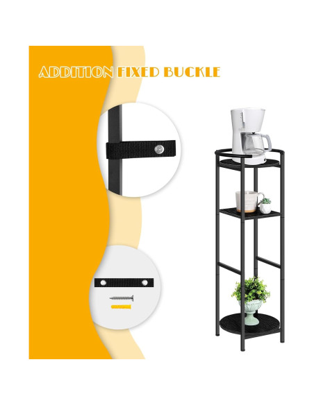 Soporte para dispensador de agua OYEAL 3 niveles 19L negro Soporte para dispensador de agua OYEAL 3 niveles 19L negro