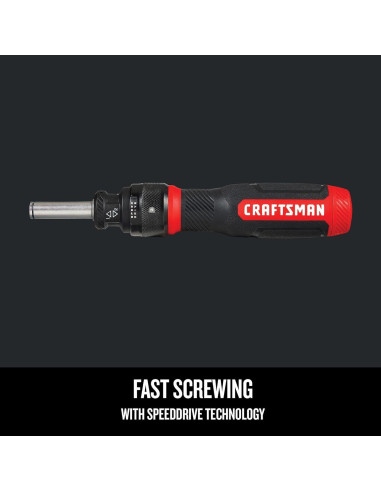 Destornillador de Trinquete Craftsman SpeedDrive 2" con 7 Bits