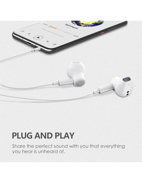 Auriculares con Cable 3.5mm Nimizo - Paquete de 2, Control Volumen Auriculares con Cable 3.5mm Nimizo - Paquete de 2, Control Volumen