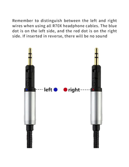 Cable de Reemplazo okcsc para Auriculares Audio-Technica ATH-R70X 2.5mm Cable de Reemplazo okcsc para Auriculares Audio-Technica ATH-R70X 2.5mm