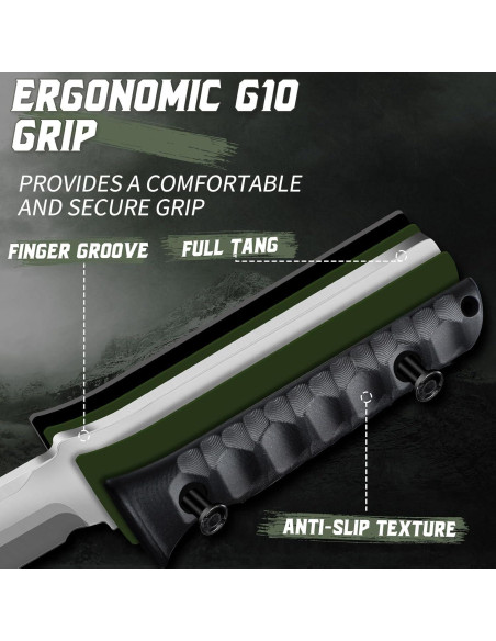 Cuchillo Táctico Dragon Creek Kydex 36.4 cm Verde Acero D2 Cuchillo Táctico Dragon Creek Kydex 36.4 cm Verde Acero D2