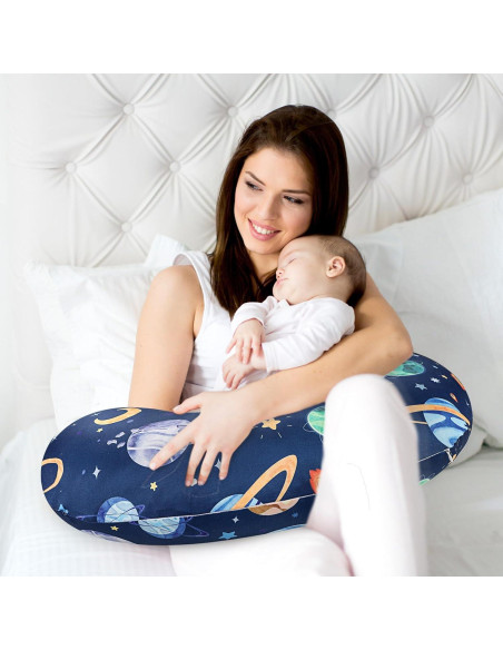 Funda de Almohada de Lactancia Pea Pod 2 Piezas Azul Espacio Funda de Almohada de Lactancia Pea Pod 2 Piezas Azul Espacio